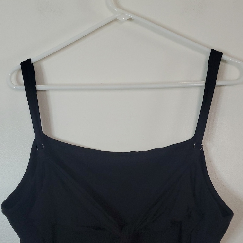 NWT Michael Stars Evereve Allora Dress Size Extra Large Black Tie Back Midi Dres - Picture 12 of 14